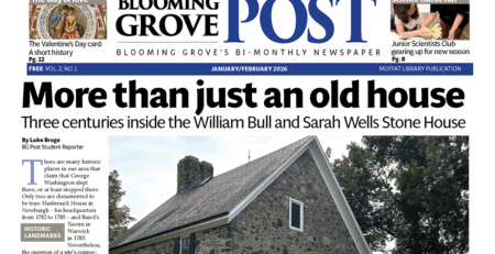 Blooming Grove Post, January/February 2026, front page feature article "More Than Just an Old House, Three Centuries inside the William Bull and Sarah Wells Stone House